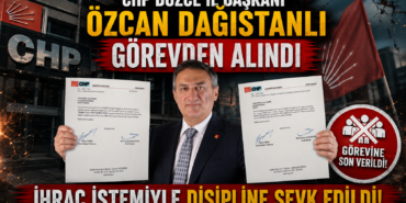 CHP Düzce İl Başkanı Görevden Alındı: Özcan Dağıstanlı İhraç İstemiyle Disiplinde! CHP Düzce İl Başkanı Görevden Alındı: Özcan Dağıstanlı İhraç İstemiyle Disiplinde!