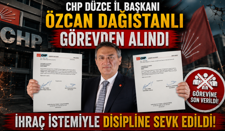CHP Düzce İl Başkanı Görevden Alındı: Özcan Dağıstanlı İhraç İstemiyle Disiplinde! CHP Düzce İl Başkanı Görevden Alındı: Özcan Dağıstanlı İhraç İstemiyle Disiplinde!