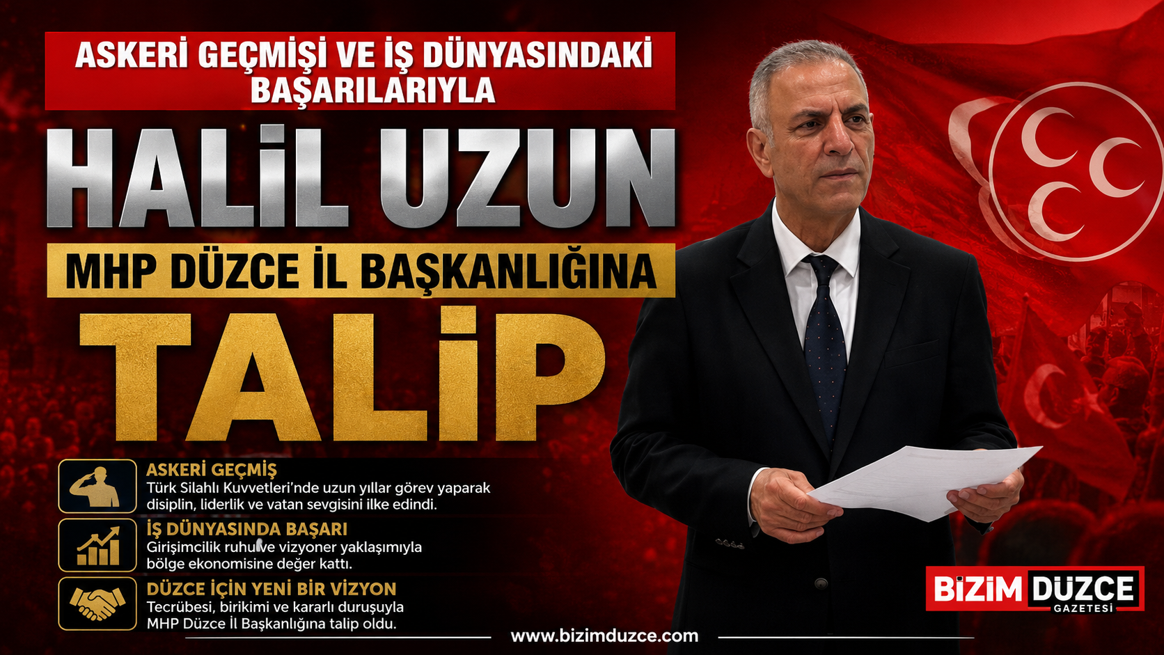 MHP Düzce İl Başkanlığı İçin Halil Uzun Sahaya İndi: MHP Düzce İl Başkanlığı İçin Halil Uzun Sahaya İndi: