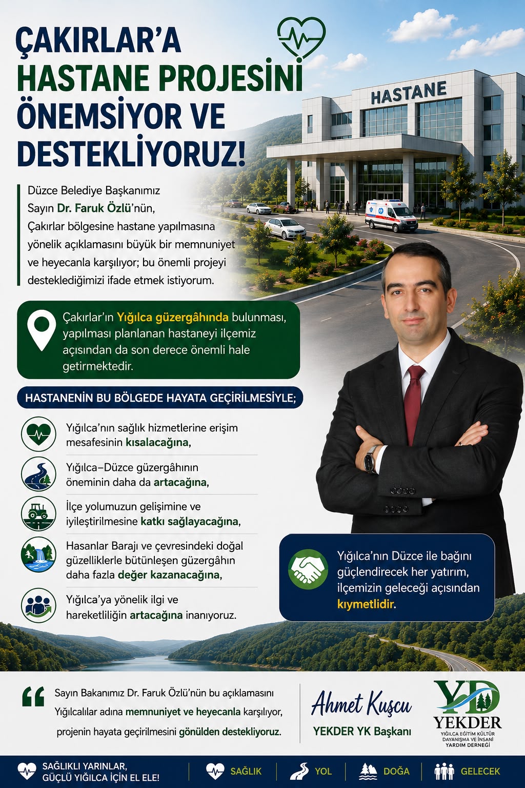 Çakırlar Sağlık Kampüsüne YEKDER’den Tam Destek
