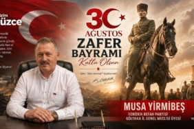 Musa Yirmibeş'den 30 Ağustos Zafer Bayramı Mesajı Musa Yirmibeş'den 30 Ağustos Zafer Bayramı Mesajı