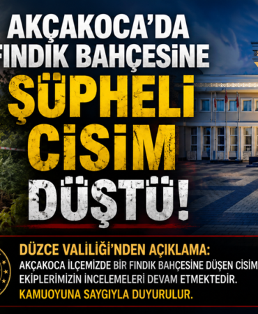 Düzce Valiliği'nden Resmi Açıklama Geldi: