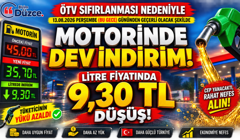 Motorinde Dev İndirim: Litre Fiyatında 9,30 TL Düşüş! Motorinde Dev İndirim: Litre Fiyatında 9,30 TL Düşüş!