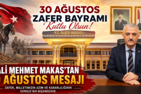 Düzce Valisi Mehmet Makas’tan Coşkulu 30 Ağustos Zafer Bayramı Mesajı