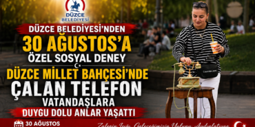 Düzce Millet Bahçesi’nde Çalan Telefon Vatandaşlara Duygu Dolu Anlar Yaşattı
