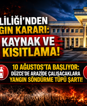 Düzce Valiliği'nden Flaş Yangın Kararı: Düzce Valiliği'nden Flaş Yangın Kararı: