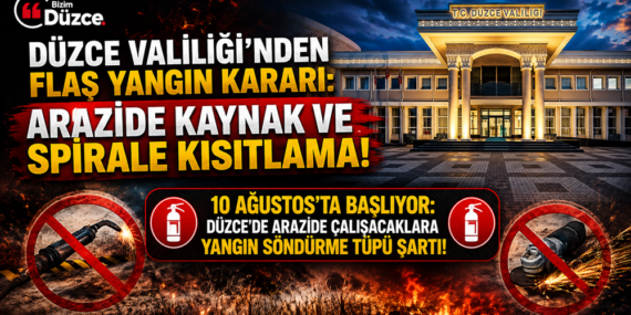 Düzce Valiliği'nden Flaş Yangın Kararı: Düzce Valiliği'nden Flaş Yangın Kararı: