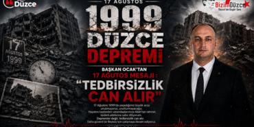 Beyköy Belediye Başkanı Fatih Ocak'tan 17 Ağustos Depremi Mesajı BAŞKAN OCAK'TAN 17 AĞUSTOS MESAJI: "TEDBİRSİZLİK CAN ALIR"