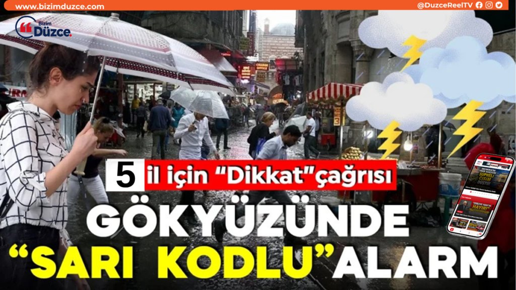 Batı Karadeniz İçin Sarı Kodlu Uyarı: Beş İlde Kuvvetli Sağanak Alarmı