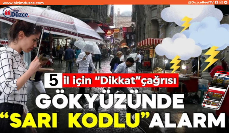 Batı Karadeniz İçin Sarı Kodlu Uyarı: Beş İlde Kuvvetli Sağanak Alarmı