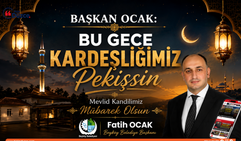 Başkan Ocak'tan Mevlit Kandili’nde Birlik ve Kardeşlik Mesajı