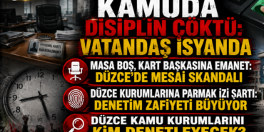 Düzce ve İlçelerinde Kamu Disiplini Çöktü: Vatandaş Biyometrik Denetim İstiyor!