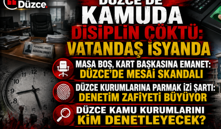 Düzce ve İlçelerinde Kamu Disiplini Çöktü: Vatandaş Biyometrik Denetim İstiyor!