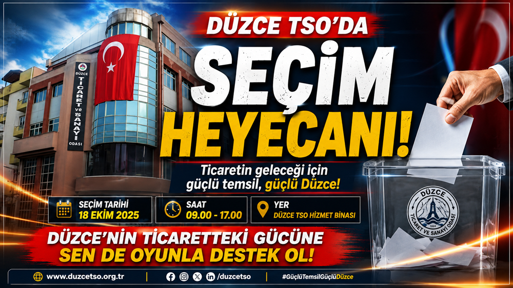 Düzce TSO'da 2026-2030 Dönemi Seçim Takvimi Açıklandı