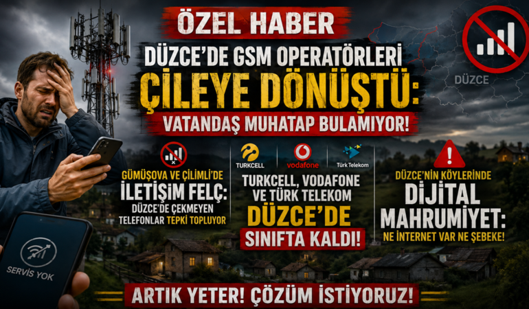 Düzce'de GSM Operatörleri Çileye Dönüştü: Vatandaş Sorumlu Bulamıyor! Düzce'de GSM Operatörleri Çileye Dönüştü: Vatandaş Sorumlu Bulamıyor!