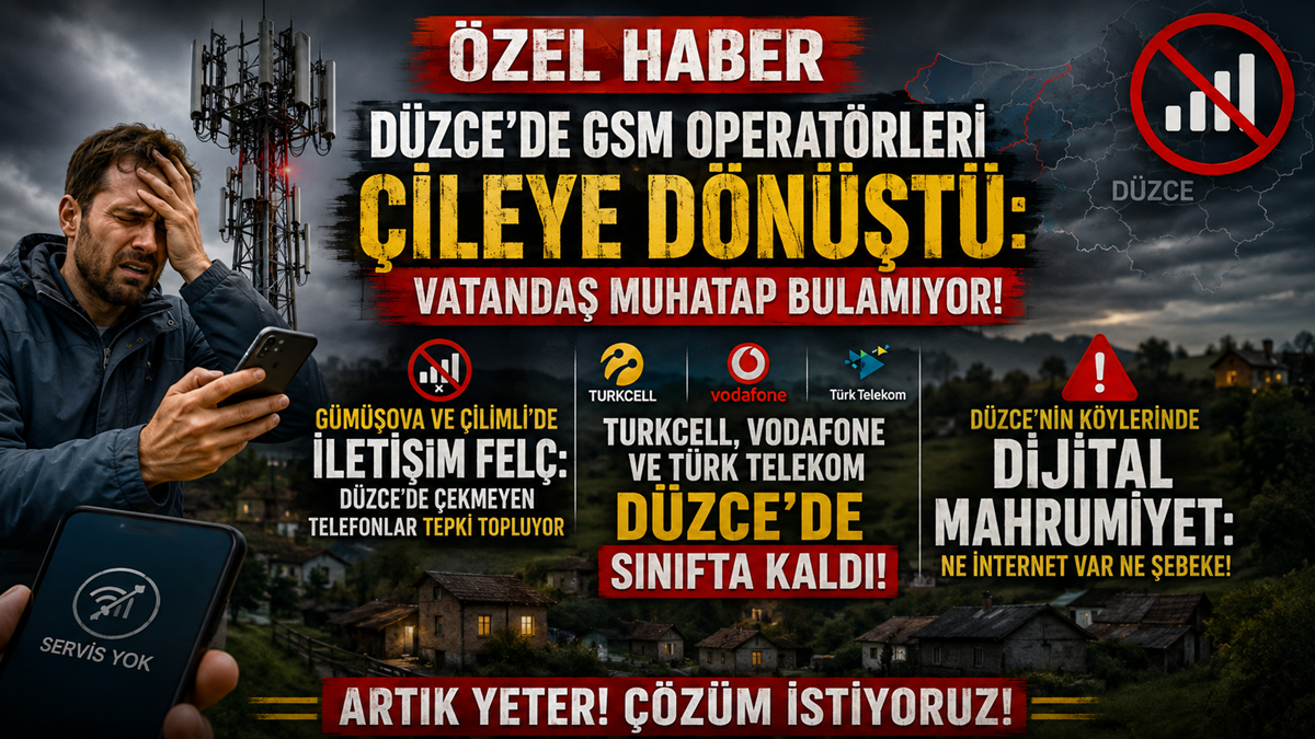 Düzce'de GSM Operatörleri Çileye Dönüştü: Vatandaş Sorumlu Bulamıyor!