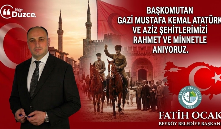 Beyköy Belediye Başkanı Fatih Ocak’tan 30 Ağustos Zafer Bayramı Mesajı Otomatik taslak