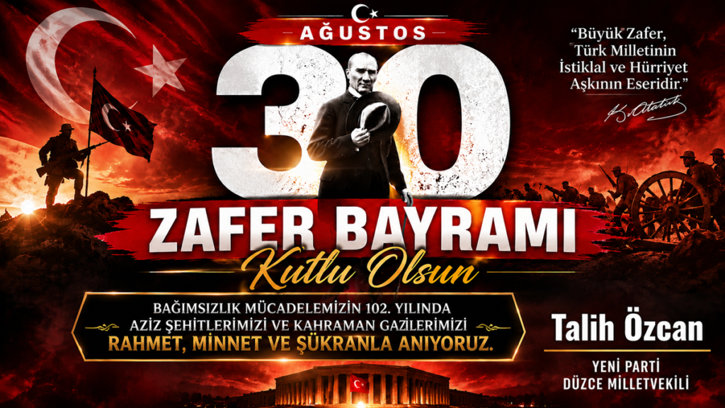 Talih Özcan’dan 30 Ağustos Mesajı: