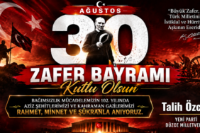 Talih Özcan’dan 30 Ağustos Mesajı: Talih Özcan’dan 30 Ağustos Mesajı: