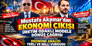 Mustafa Akpınar’dan Ekonomi Çıkışı: Üretim Odaklı Modele Dönüş Çağrısı Mustafa Akpınar’dan Ekonomi Çıkışı: Üretim Odaklı Modele Dönüş Çağrısı