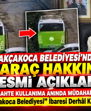 AKÇAKOCA BELEDİYESİ'NDEN O ARAÇ HAKKINDA RESMİ AÇIKLAMA AKÇAKOCA BELEDİYESİ'NDEN O ARAÇ HAKKINDA RESMİ AÇIKLAMA