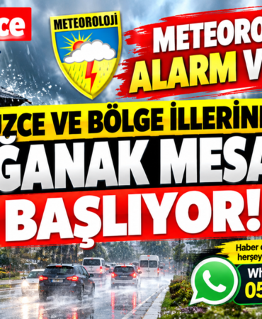 Meteoroloji Alarm Verdi: Düzce ve Bölge İllerinde Sağanak Mesaisi Başlıyor!