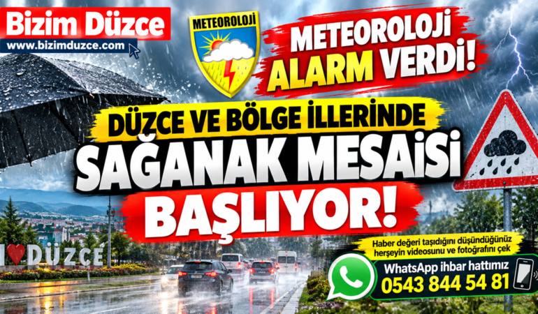 Meteoroloji Alarm Verdi: Düzce ve Bölge İllerinde Sağanak Mesaisi Başlıyor!