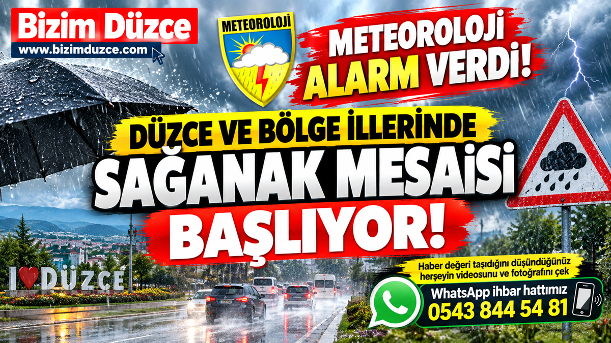 Meteoroloji Alarm Verdi: Düzce ve Bölge İllerinde Sağanak Mesaisi Başlıyor!