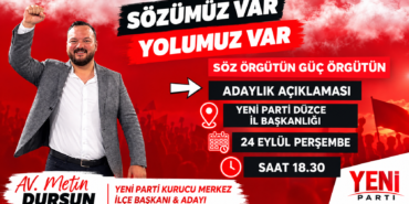 Av. Metin Dursun Adaylığını Açıklıyor