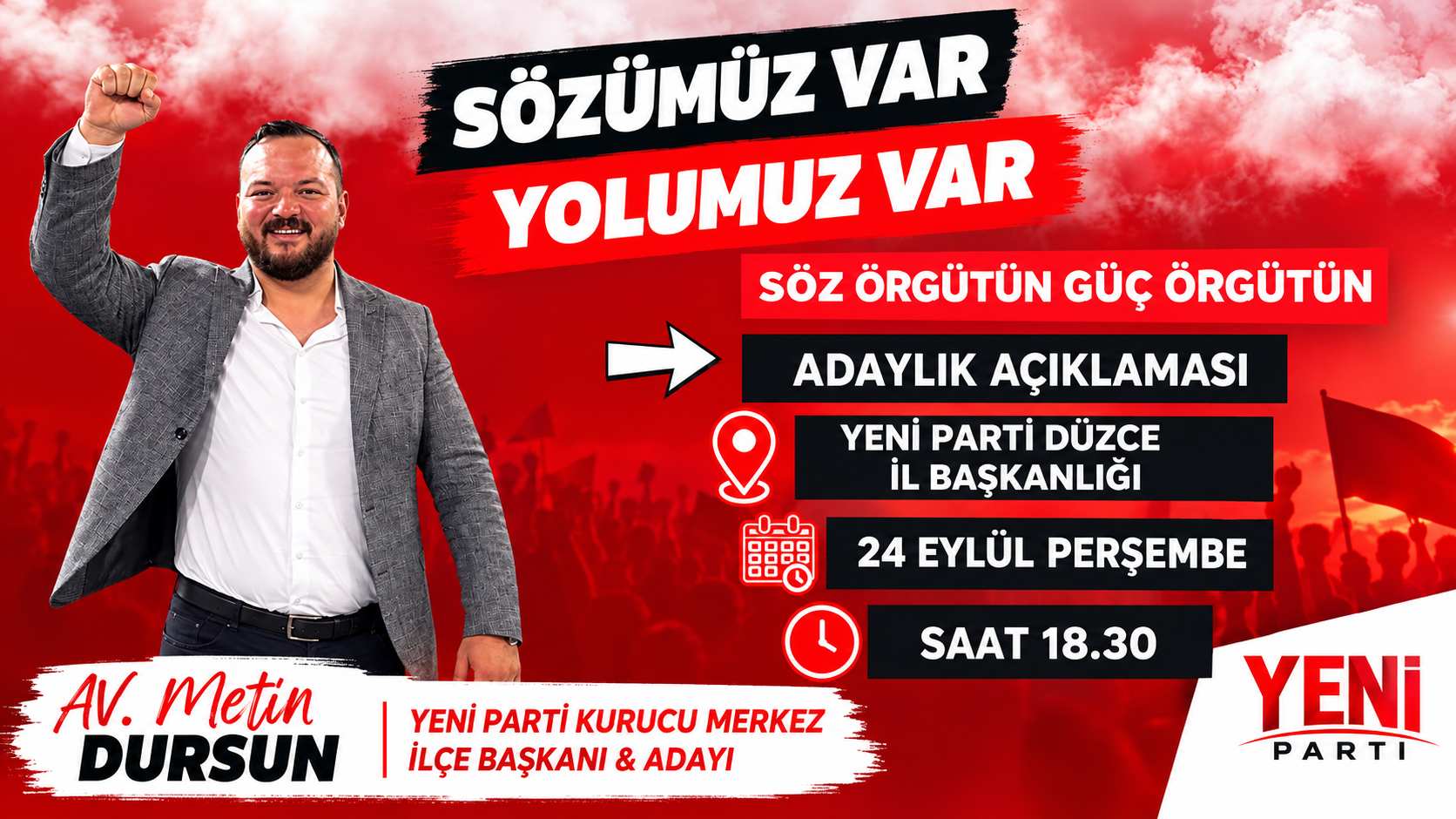 Av. Metin Dursun Adaylığını Açıklıyor