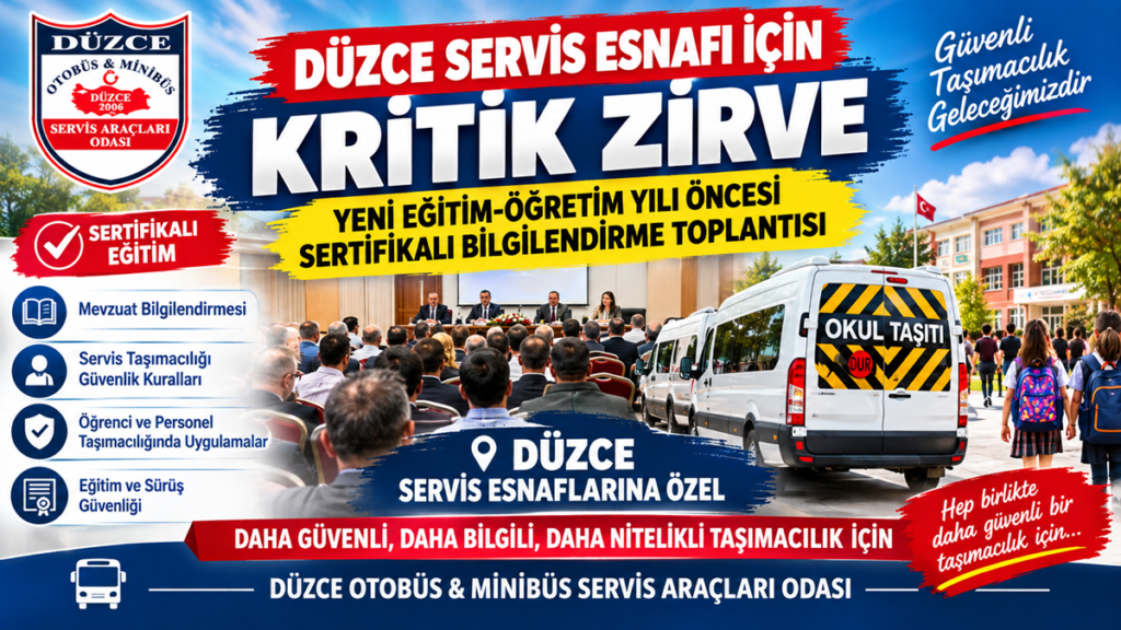 Düzce Servis Esnafı İçin Kritik Zirve: