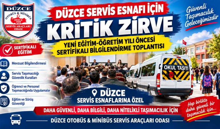 Düzce Servis Esnafı İçin Kritik Zirve:
