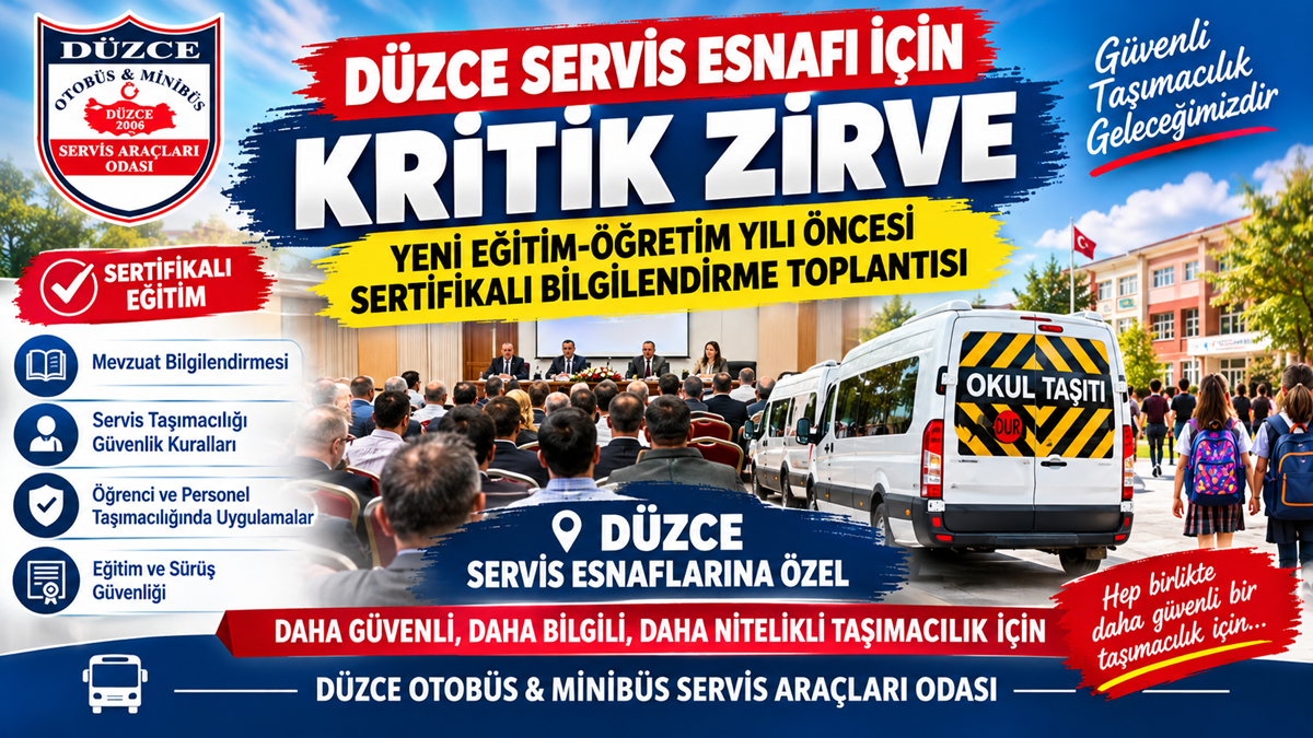 Düzce Servis Esnafı İçin Kritik Zirve: Düzce Servis Esnafı İçin Kritik Zirve: