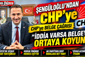 Şengüloğlu’ndan CHP’ye İmar Tepkisi