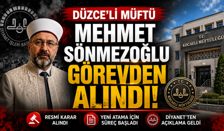 Düzceli Müftü Mehmet Sönmezoğlu Görevden Alındı!