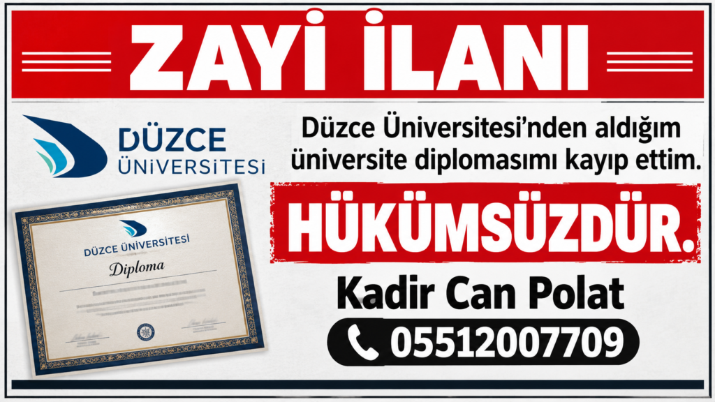 ZAYİ İLANI