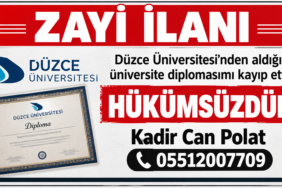 ZAYİ İLANI