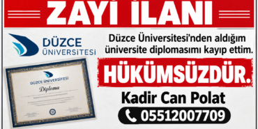 ZAYİ İLANI