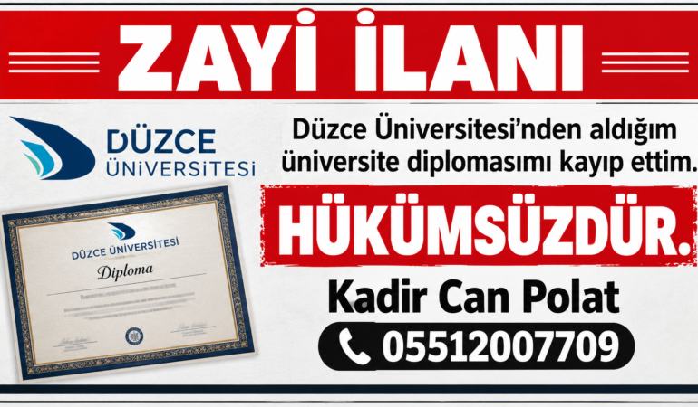 ZAYİ İLANI