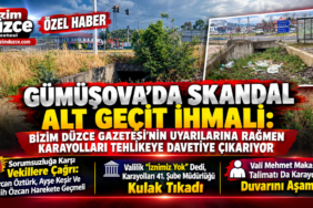 BİZİM DÜZCE GAZETESİ'NİN UYARILARINA RAĞMEN KARAYOLLARI TEHLİKEYE DAVETİYE ÇIKARIYOR