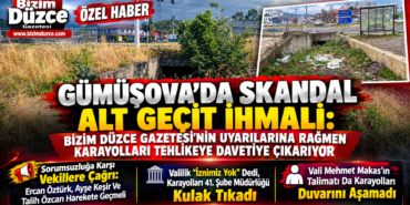 BİZİM DÜZCE GAZETESİ'NİN UYARILARINA RAĞMEN KARAYOLLARI TEHLİKEYE DAVETİYE ÇIKARIYOR