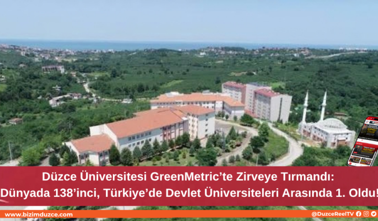 Düzce Üniversitesi GreenMetric’te Zirveye Tırmandı: