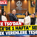 DÜZCE TSO’DAN "DÜZCE’DE 1 HAFTA" SERİSİNE DESTEK VERENLERE TEŞEKKÜR