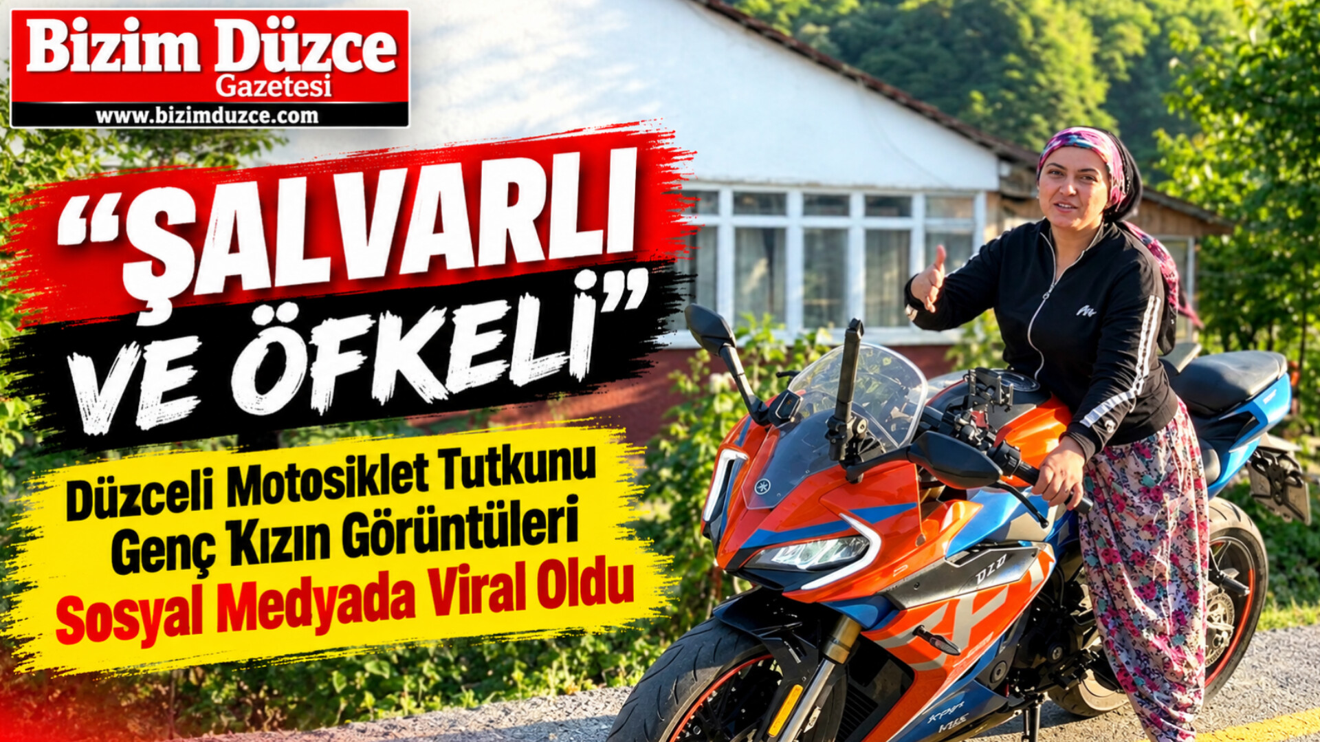 Düzceli Motosiklet Tutkunu Genç Kızın Görüntüleri Sosyal Medyada Viral Oldu!