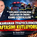 Özlü'den İtfaiyecilik Haftası Mesajı