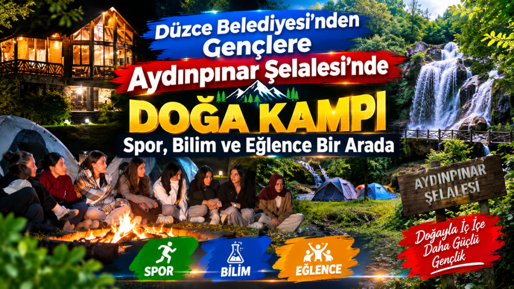Düzce Belediyesi’nden Gençlere Doğa Kampı Jesti