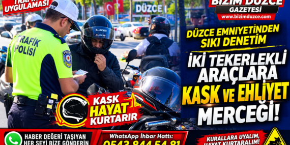 Düzce Emniyetinden İki Tekerlekli Araçlara Sıkı Denetim: