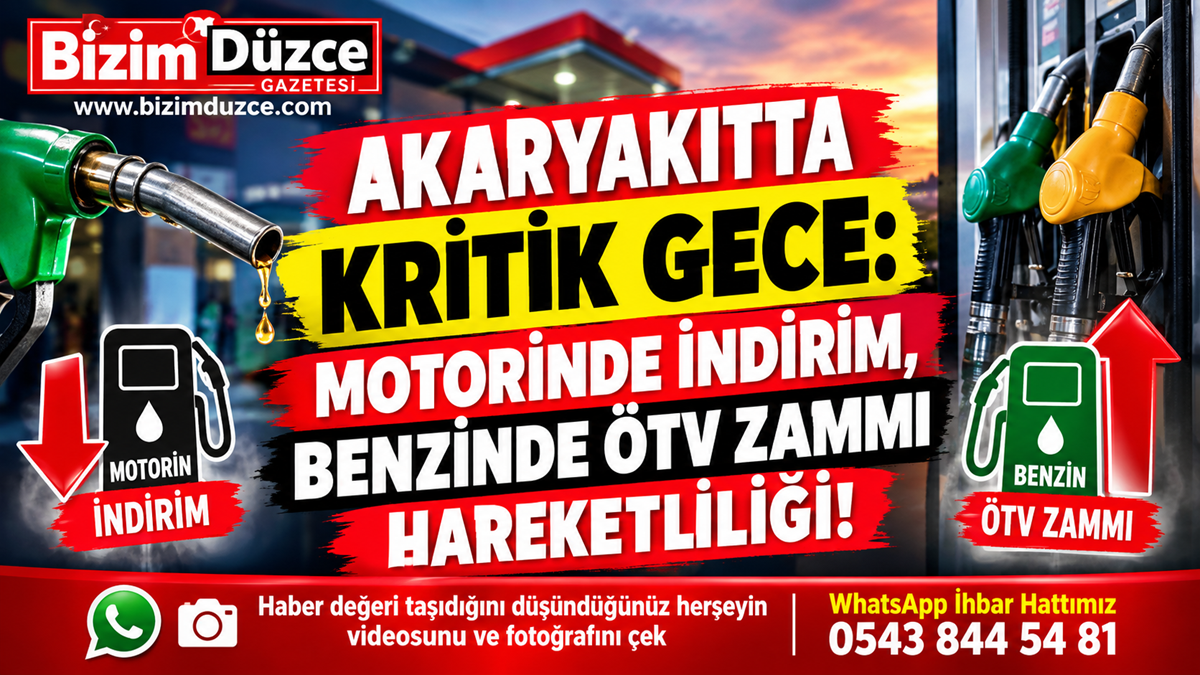 MOTORİNDE İNDİRİM, BENZİNDE ÖTV ZAMMI HAREKETLİLİĞİ!