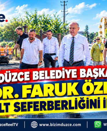 Düzce Belediye Başkanı Dr. Faruk Özlü Asfalt Çalışmalarını İnceledi