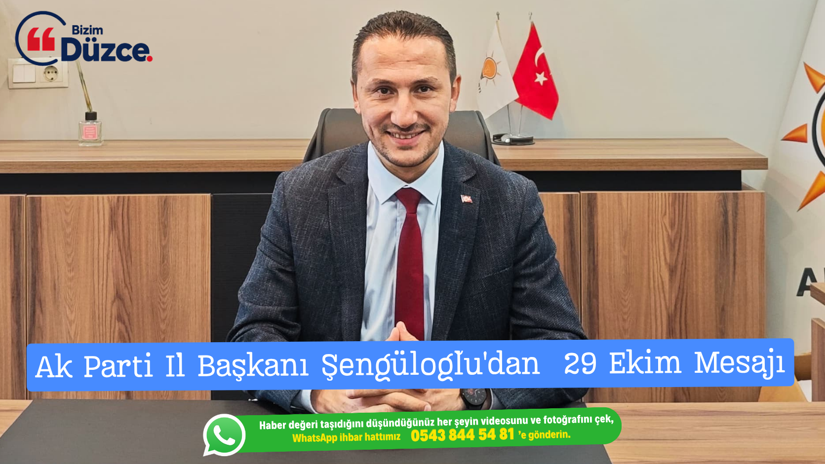 BAŞKAN ŞENGÜLOĞLU' DAN 29 EKİM MESAJI